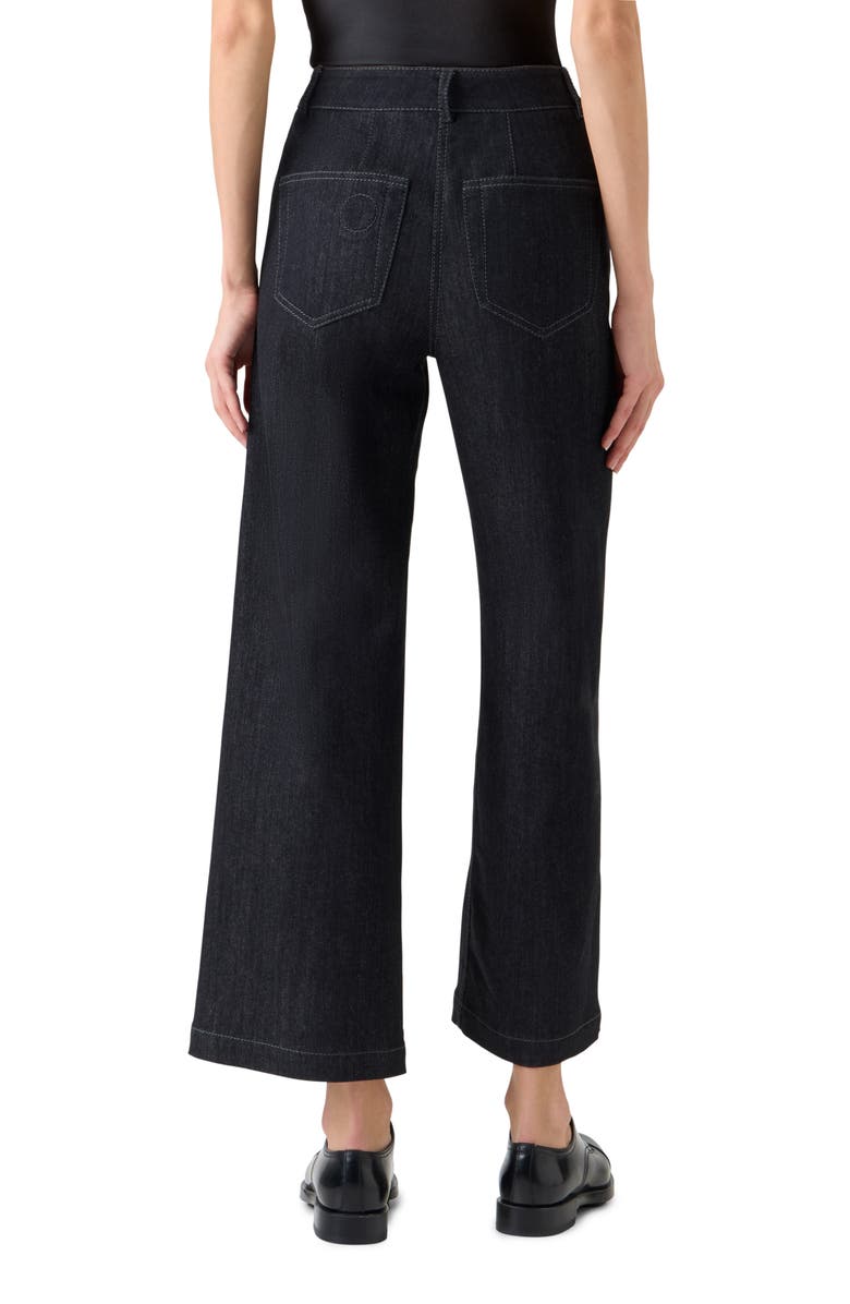 Akris punto Caia High Waist Crop Straight Leg Jeans, Alternate, color, Black Denim