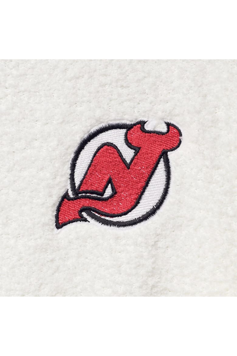 Women's Concepts Sport Cream/Charcoal New Jersey Devils Granite Sherpa Pullover Sweatshirt, Alternate, color, Cream