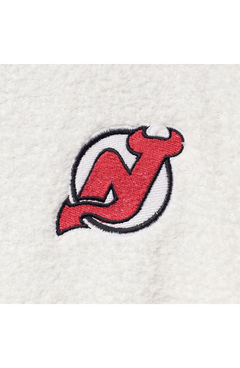 CONCEPTS SPORT Women's Concepts Sport Cream/Charcoal New Jersey Devils Granite Sherpa Pullover Sweatshirt, Alternate, color, 