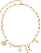 Adornia Initial Charm Pendant Necklace