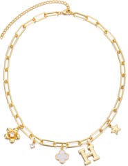 Adornia Initial Charm Pendant Necklace