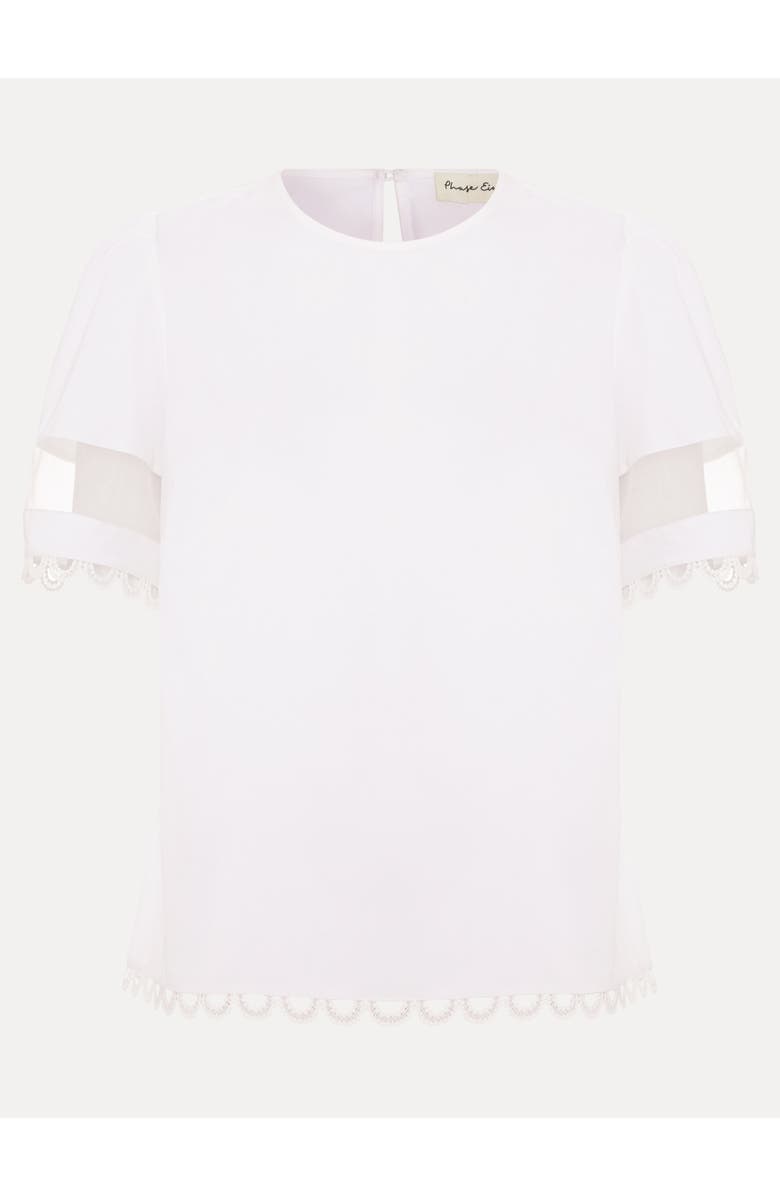 Phase Eight Rebecca Detail Top, Alternate, color, White