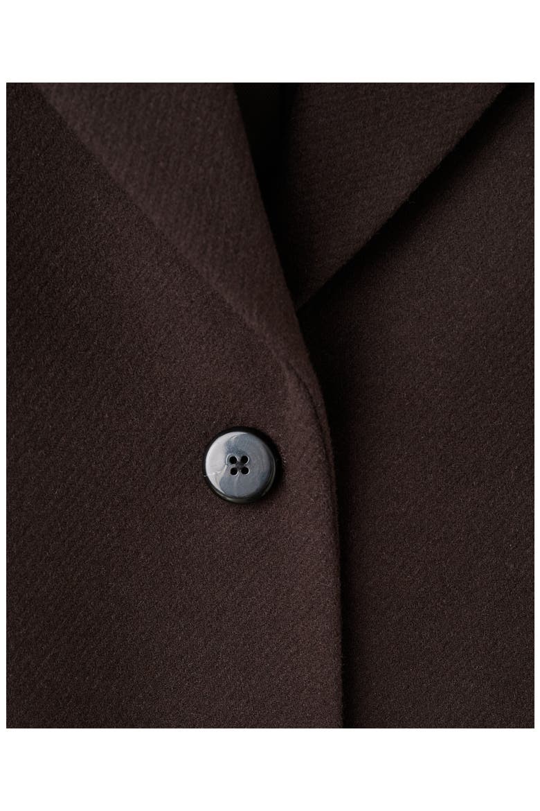 Lips Wool Blend Coat with Faux Fur Collar, Alternate, color, CHOCOLATE