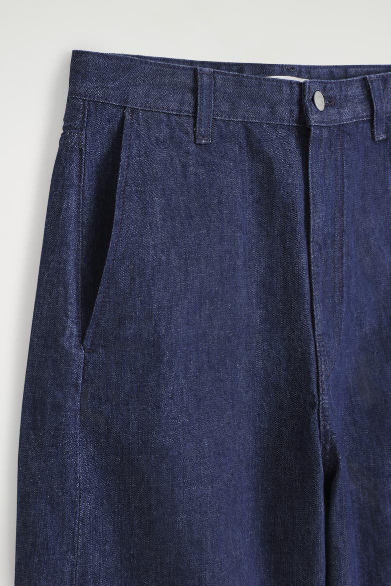 Wide-Leg Denim Pants, Alternate, color, DARK BLUE