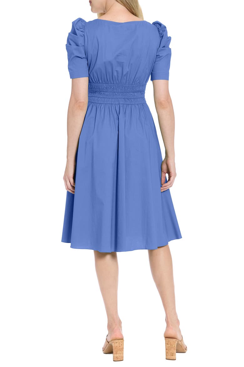 Puff Sleeve Smocked Waist Dress, Alternate, color, GRANADA SKY