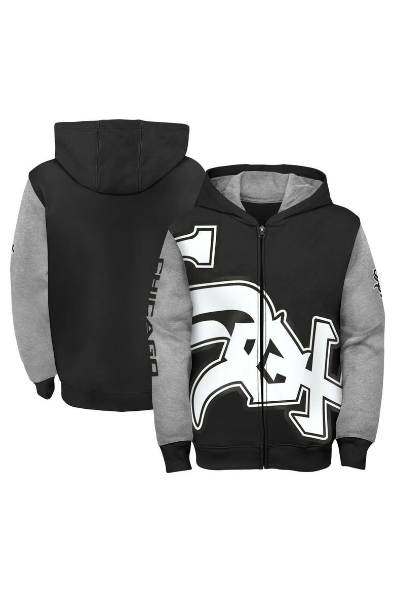 Youth Fanatics Branded Black/Gray Chicago White Sox Postcard Full-Zip Hoodie Jacket, Alternate, color, Black