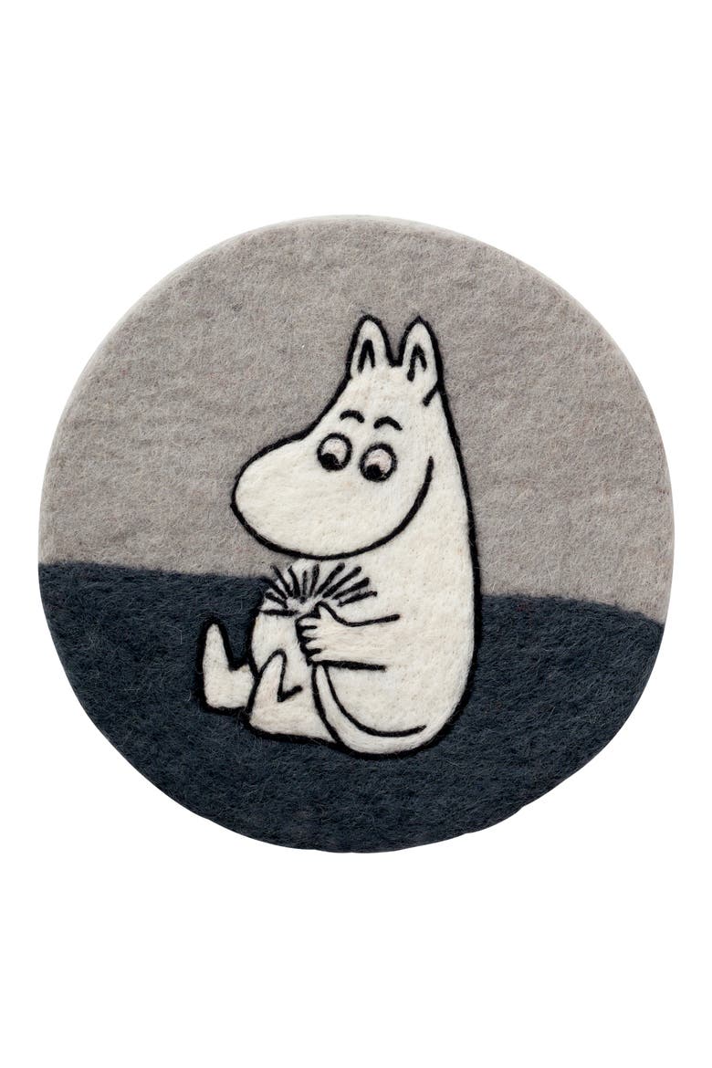 Kids' Handmade Moomin Woven Wool Seat Pad, Main, color, GREY