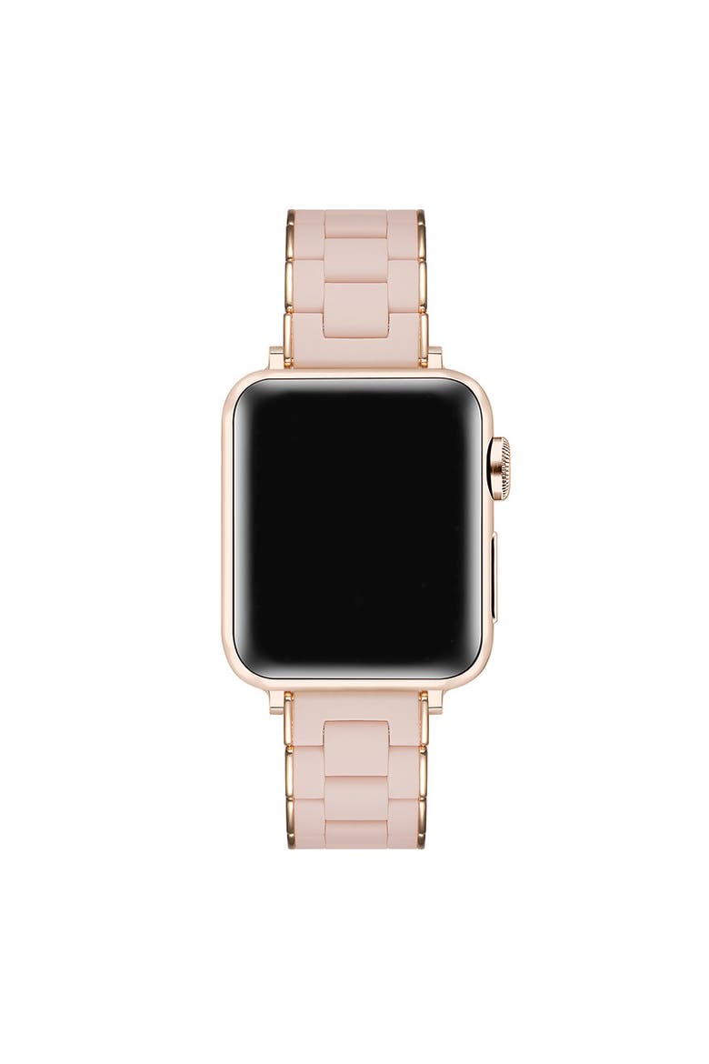 Orla Silicone + Stainless Steel Band for Apple Watch, Alternate, color, Light Pink