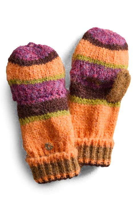Super Stripe Pop Top Mittens