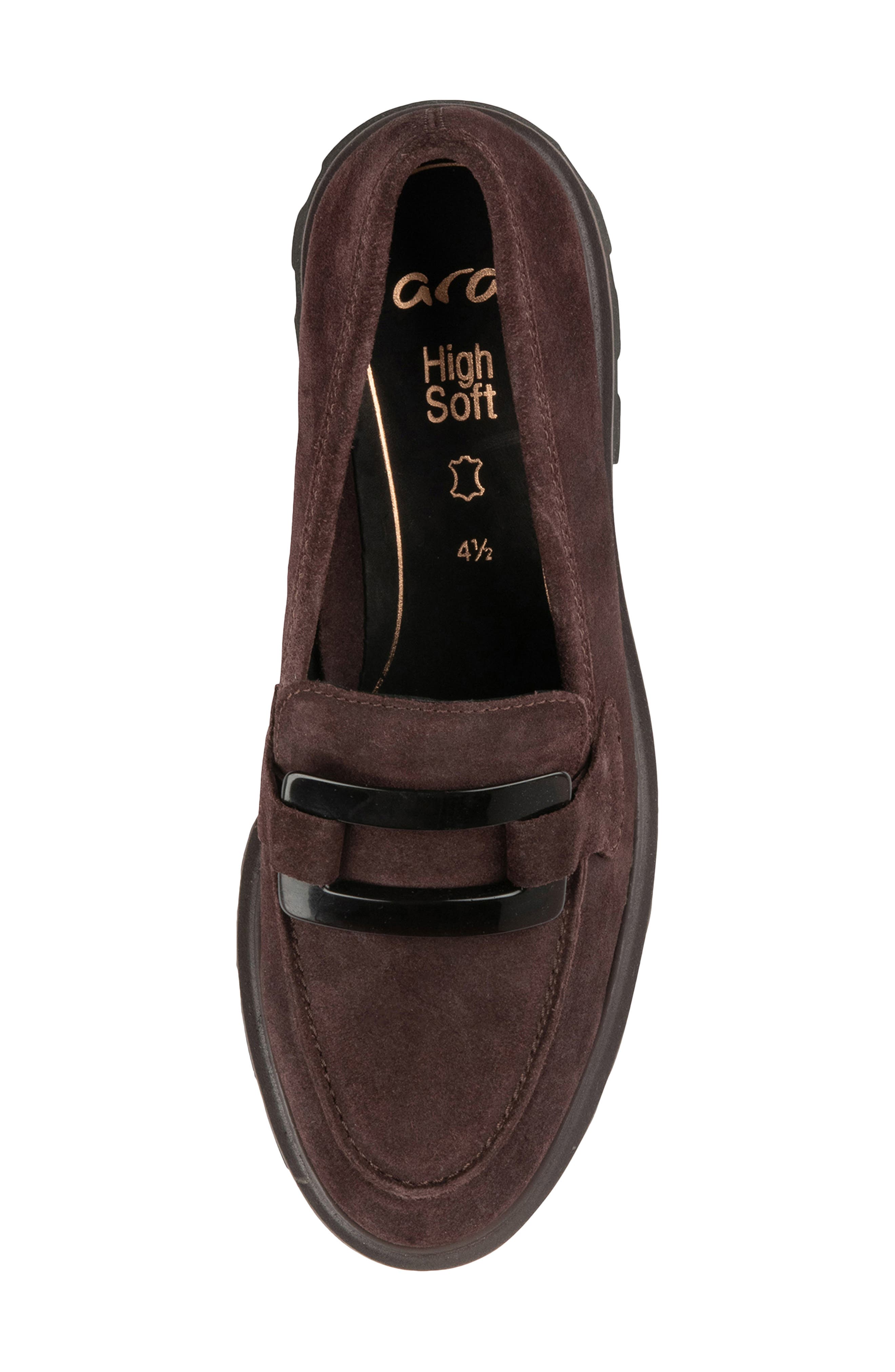 ara Oleander Platform Loafer, Alternate, color, Amarone