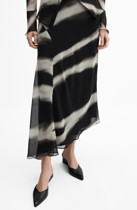 Allegra Tie Dye Asymmetric Skirt