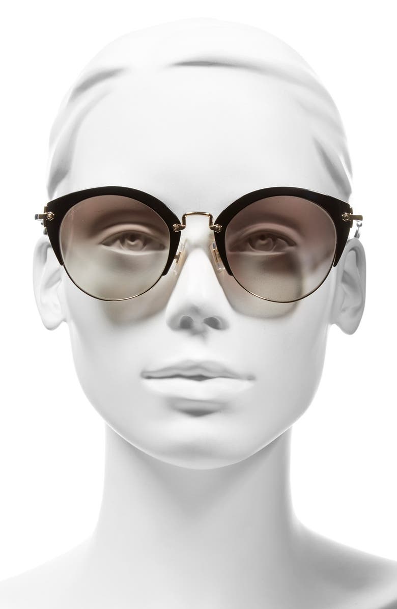 Miu Miu 52mm Cat Eye Sunglasses, Alternate, color, 