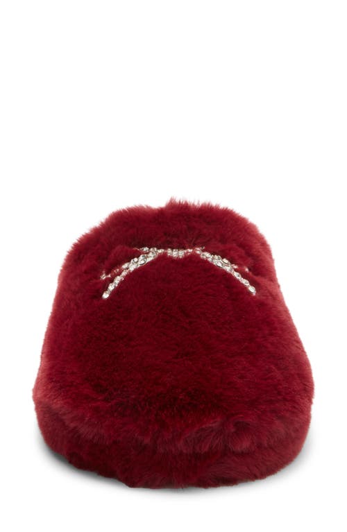 Abound Melody Faux Fur Scuff Slipper In Burgundy