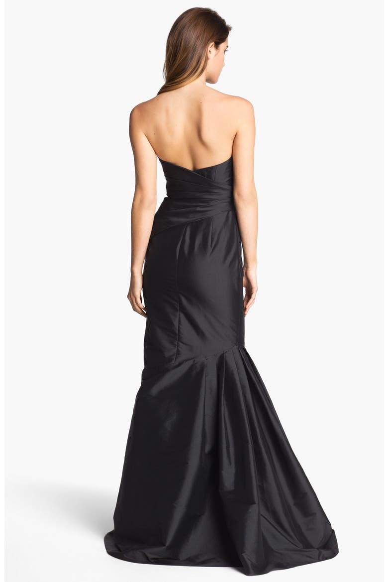 Strapless Trumpet Gown, Alternate, color, BLACK