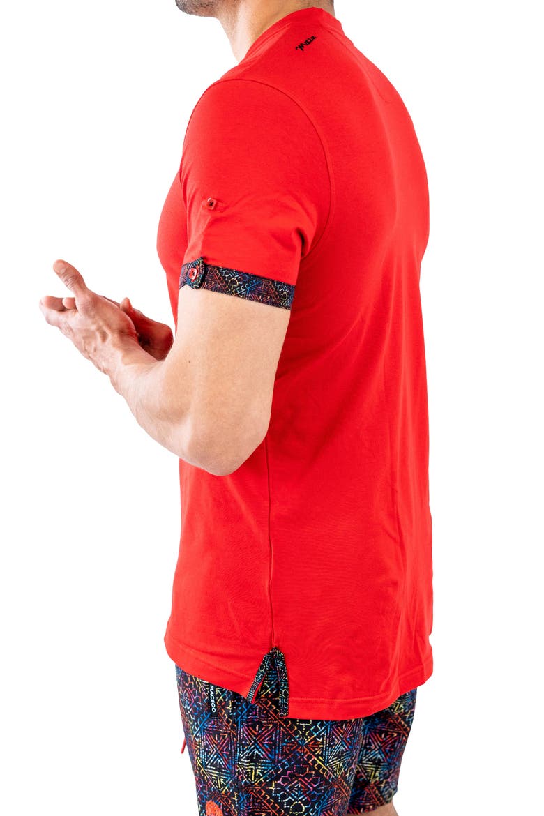 Vivaldi V-Neck T-Shirt, Alternate, color, RED