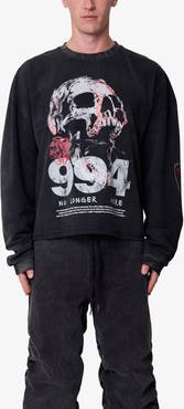 mnml No Longer Here Oversize Long Sleeve Cotton Graphic T-Shirt