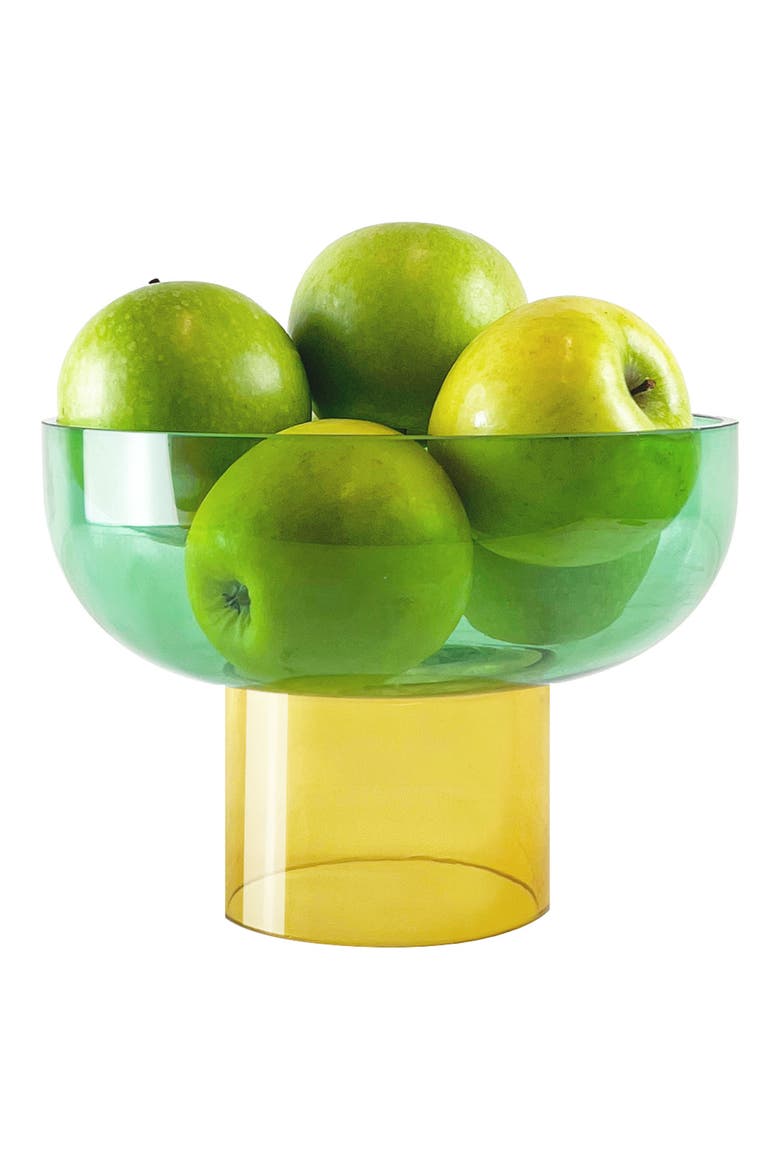 Tip Top Glass Bowl, Alternate, color, YELLOW/ GREEN