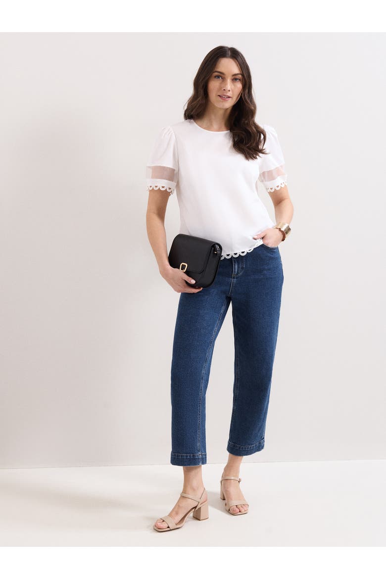 Rebecca Detail Top, Alternate, color, White