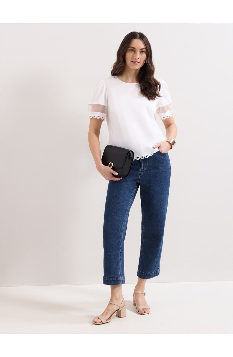 Phase Eight Rebecca Detail Top, Alternate, color, White