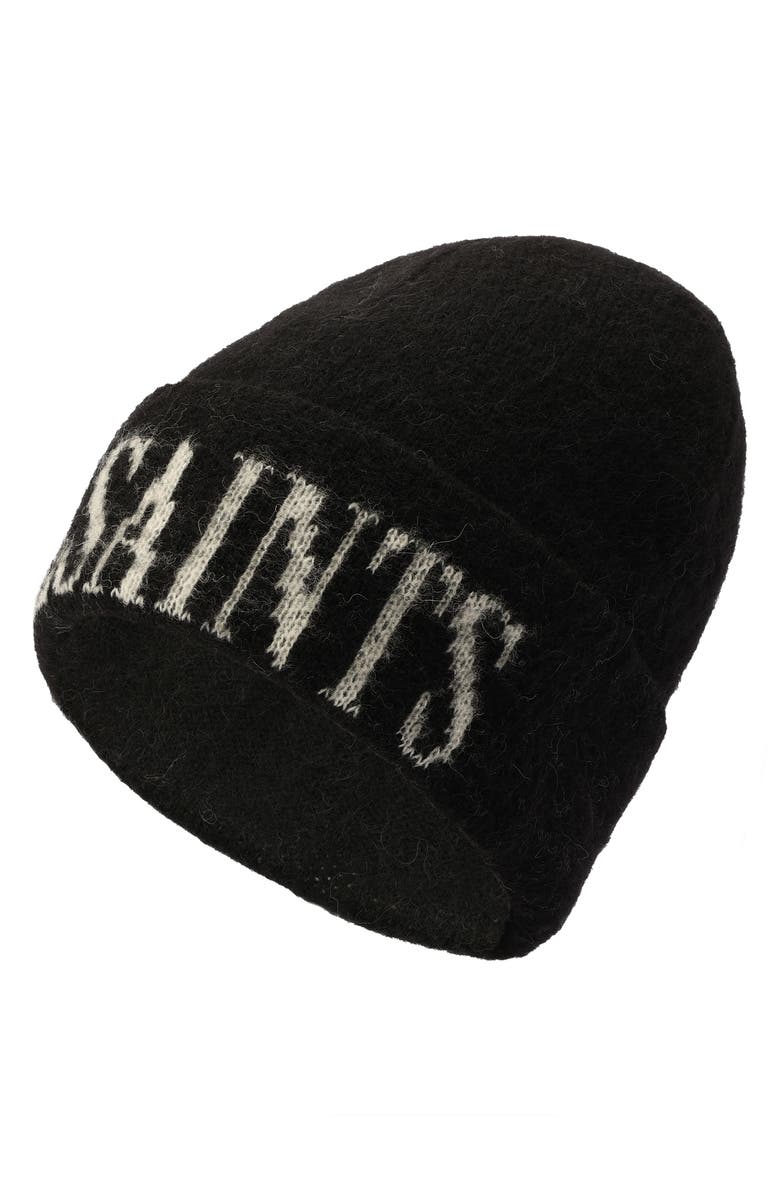 AllSaints State Logo Beanie, Alternate, color, 