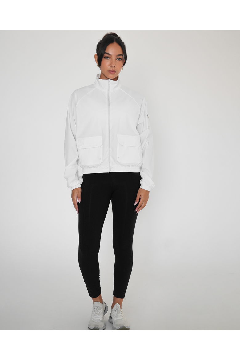 Cargo Nylon Windbreaker Jacket, Alternate, color, Off White