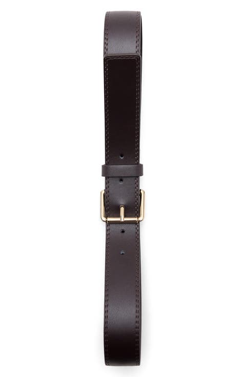 Wide Faux Leather Belt