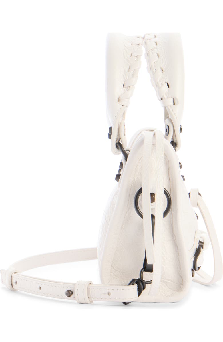 Balenciaga Nano Le City Leather Convertible Crossbody Bag, Alternate, color, 9104 White