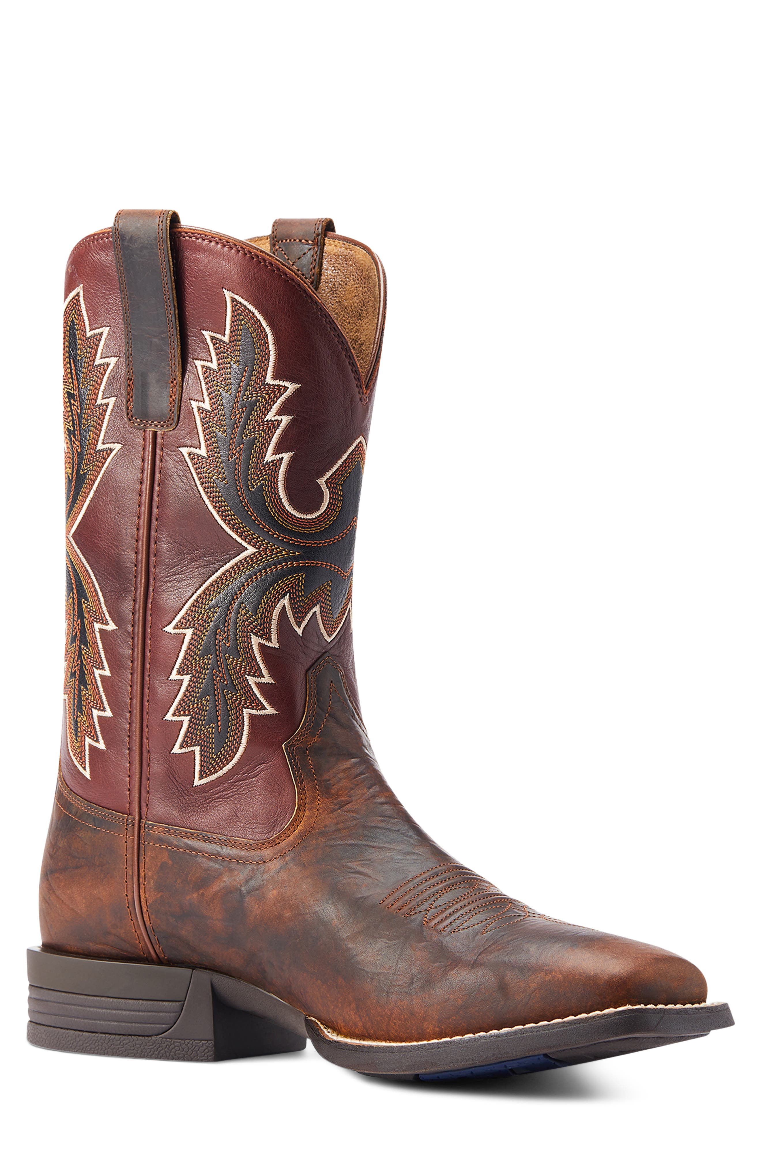 Pay Window Bartop Leather Western Boot, Main, color, COGNAC