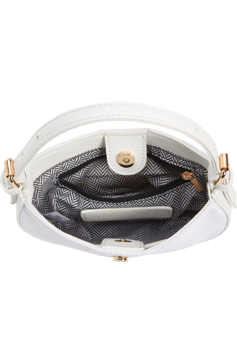 Mali + Lili Mini Nylon Baguette Bag, Alternate, color, White
