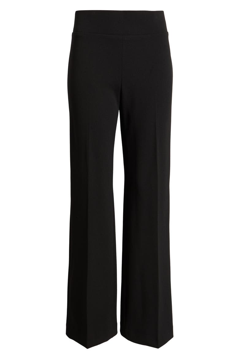 High Waist Pull On Wide Leg Pants, Alternate, color, ANNE BLACK