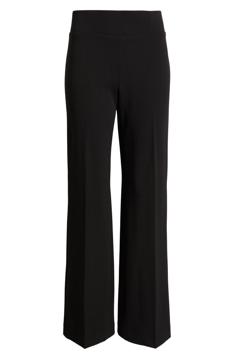 Anne Klein High Waist Pull On Wide Leg Pants, Alternate, color, Anne Black