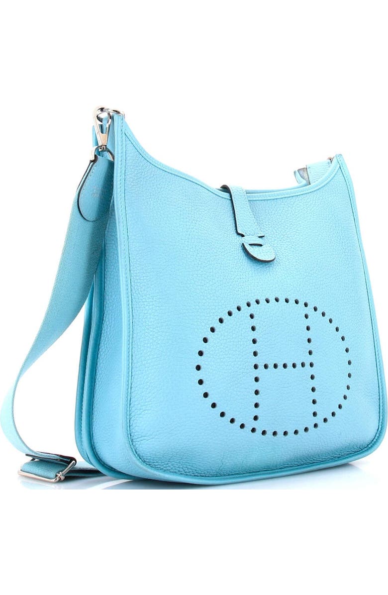 Pre-Owned Hermes Evelyne Bag Gen III Clemence PM, Alternate, color, Bleu Atoll