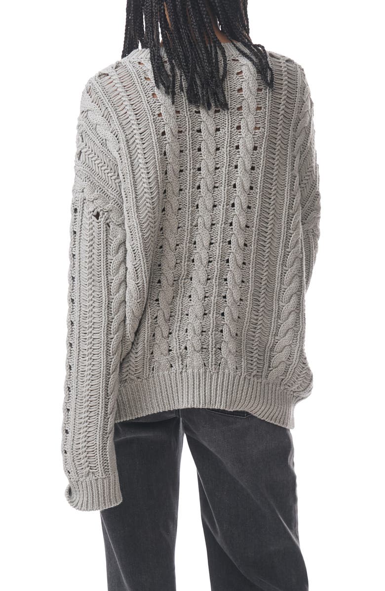 Splendid Martyne Cotton Cable Crewneck Sweater, Alternate, color,