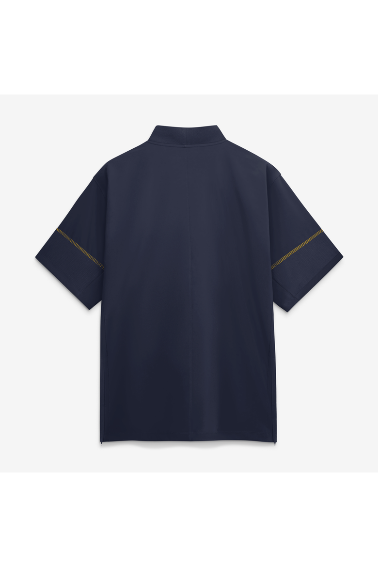 Men's Jordan Brand Navy Michigan Wolverines 2026 Sideline Short Sleeve Quarter-Zip Coaches Jacket, Alternate, color, Navy