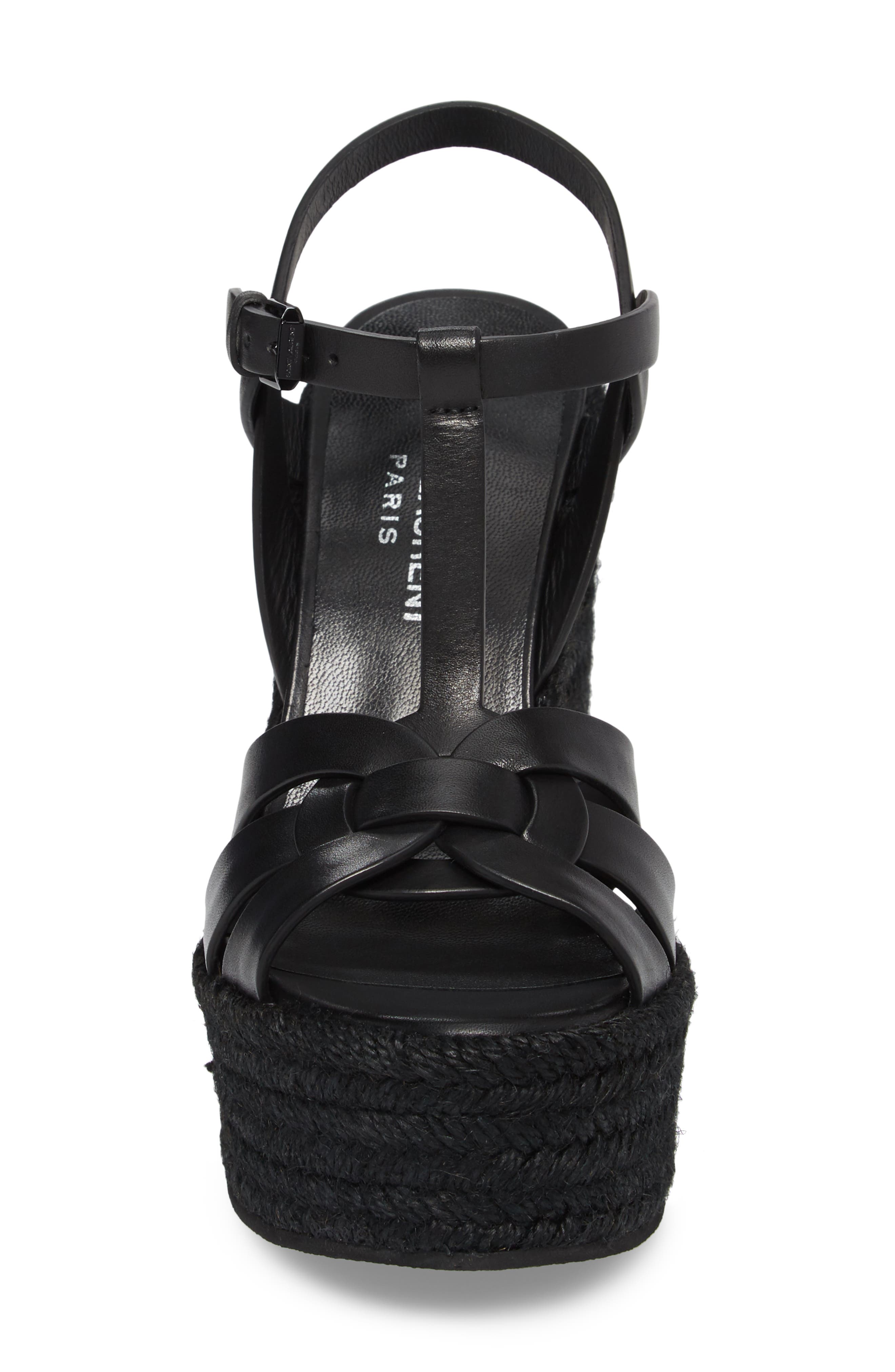 Saint Laurent Tribute Espadrille Wedge, Alternate, color, 