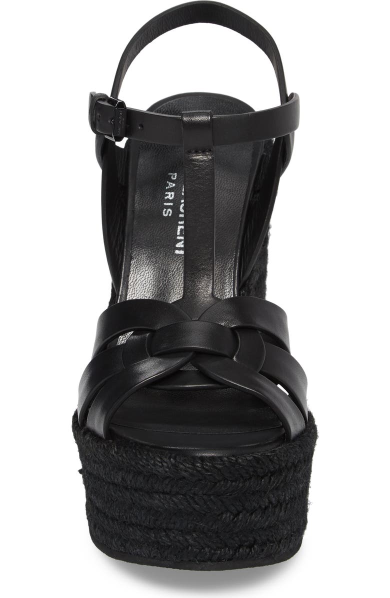 Saint Laurent Tribute Espadrille Wedge, Alternate, color,