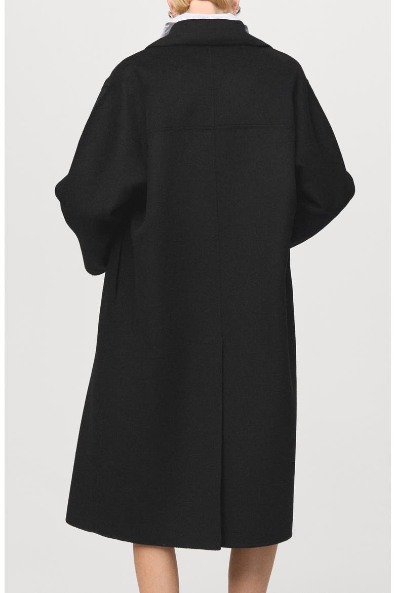 Picarol Double Breasted Wool Blend Coat, Alternate, color, BLACK