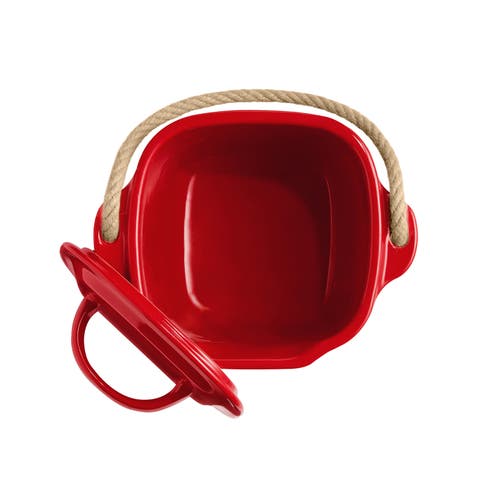 Emile Henry Compost Bin In Burgundy