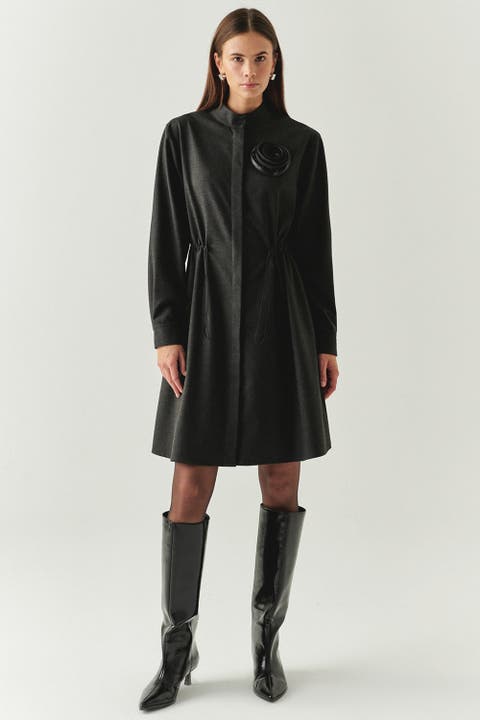 Denver High Neck Long Sleeve Dress
