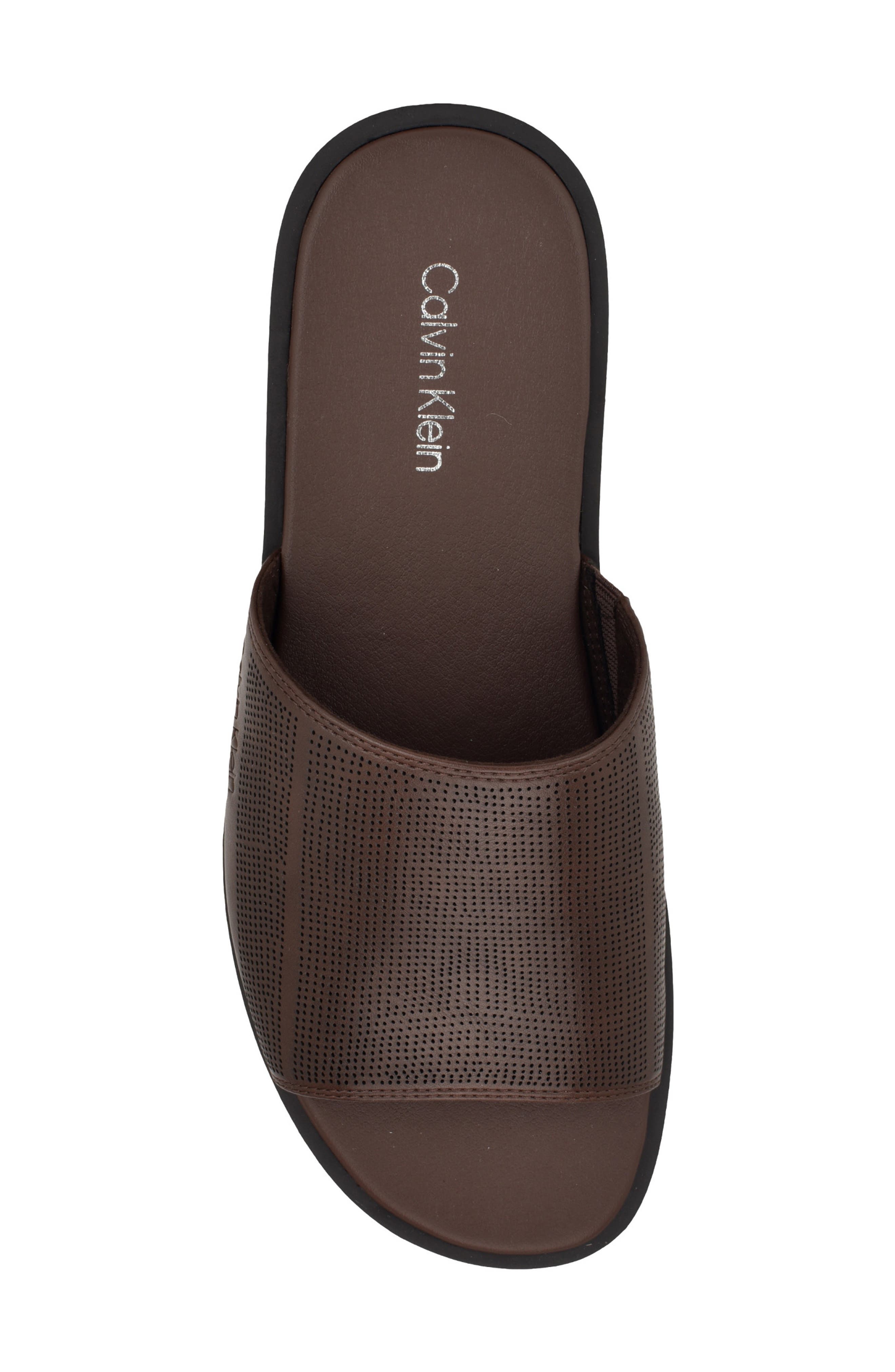 Calvin Klein Espar Slide Sandal, Alternate, color, Brown