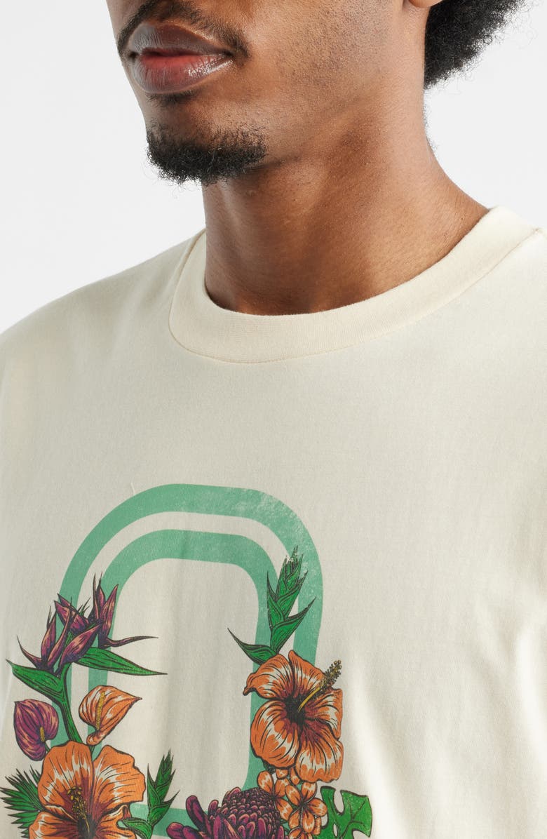 OVERTIME Bloom Cotton Graphic T-Shirt, Alternate, color, Cream