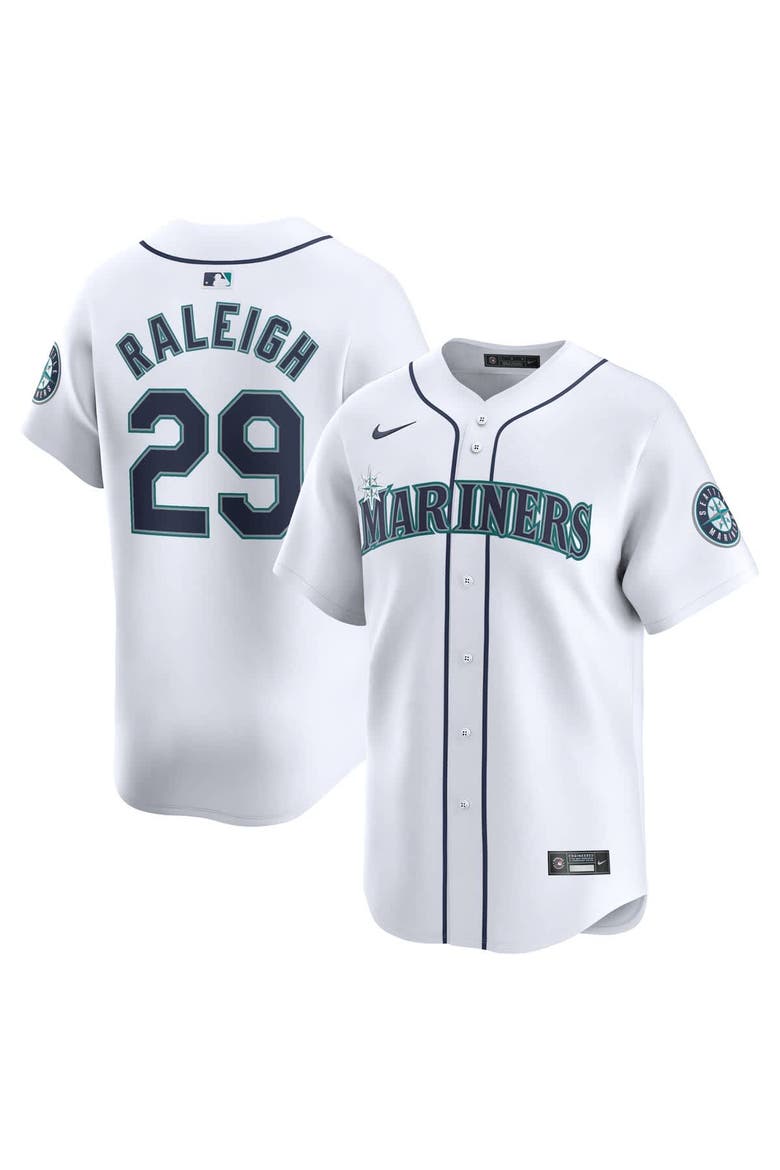 Men's Nike Cal Raleigh White Seattle Mariners Home Limited Player Jersey, Main, color, White