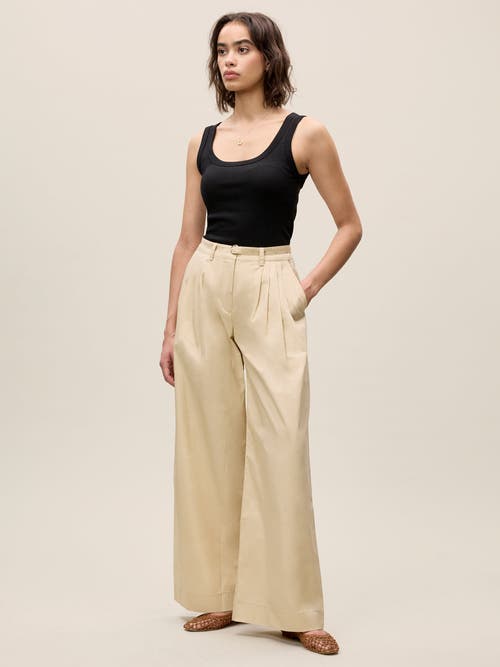Rebecca Taylor Raquel Twill Pant In Latte