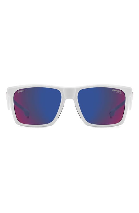 Carduc 57mm Rectangular Sunglasses