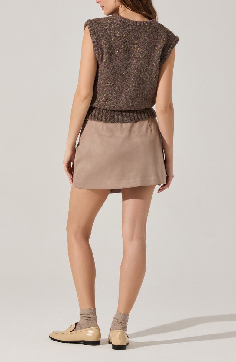 ASTR the Label Theodora Faux Suede Miniskirt, Alternate, color, Taupe