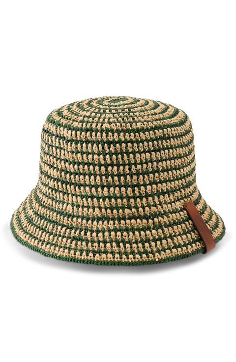 Shashika Raffia Crochet Bucket Hat