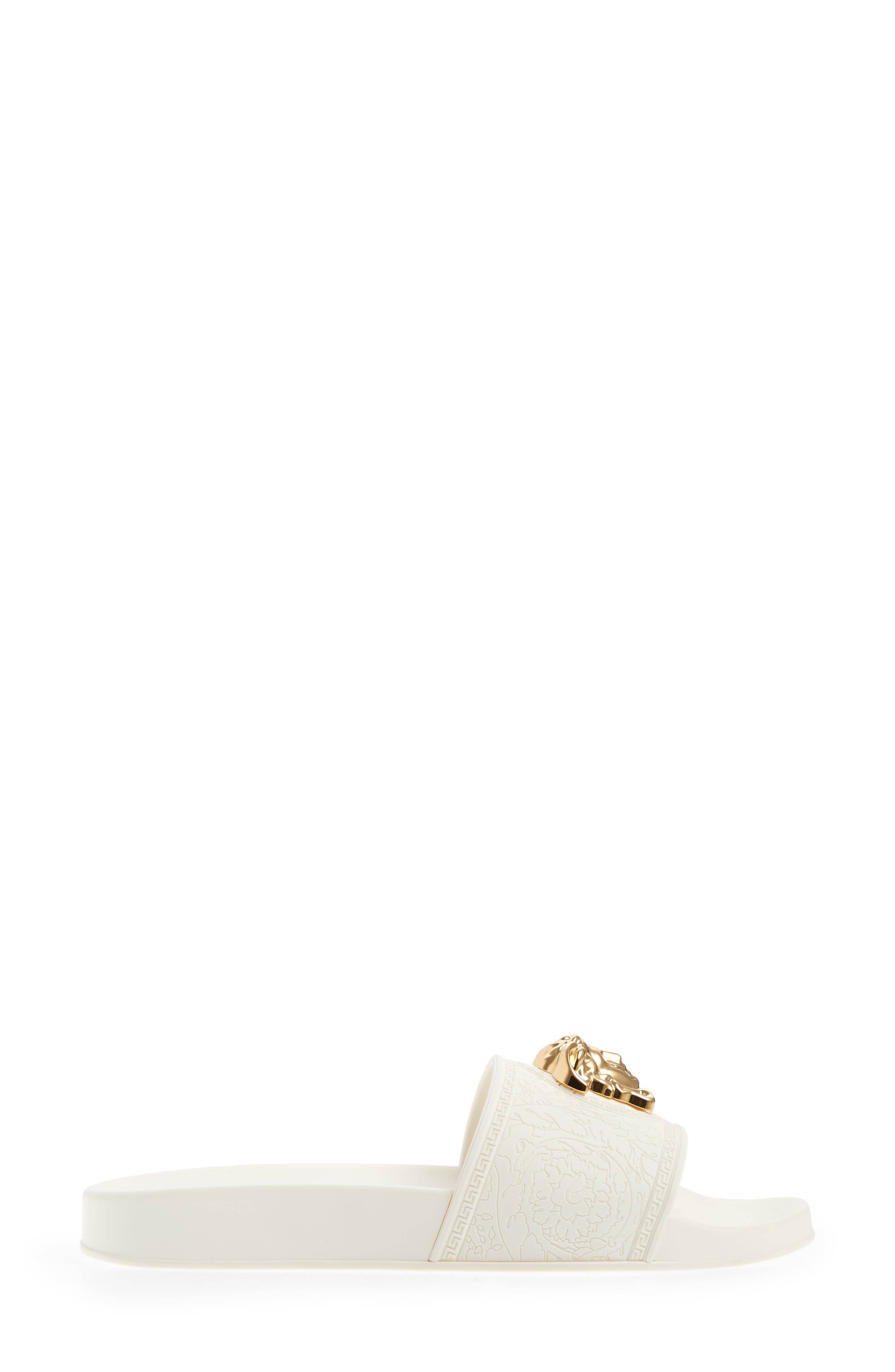 Palazzo Medusa Slide Sandal, Alternate, color, BIANCO