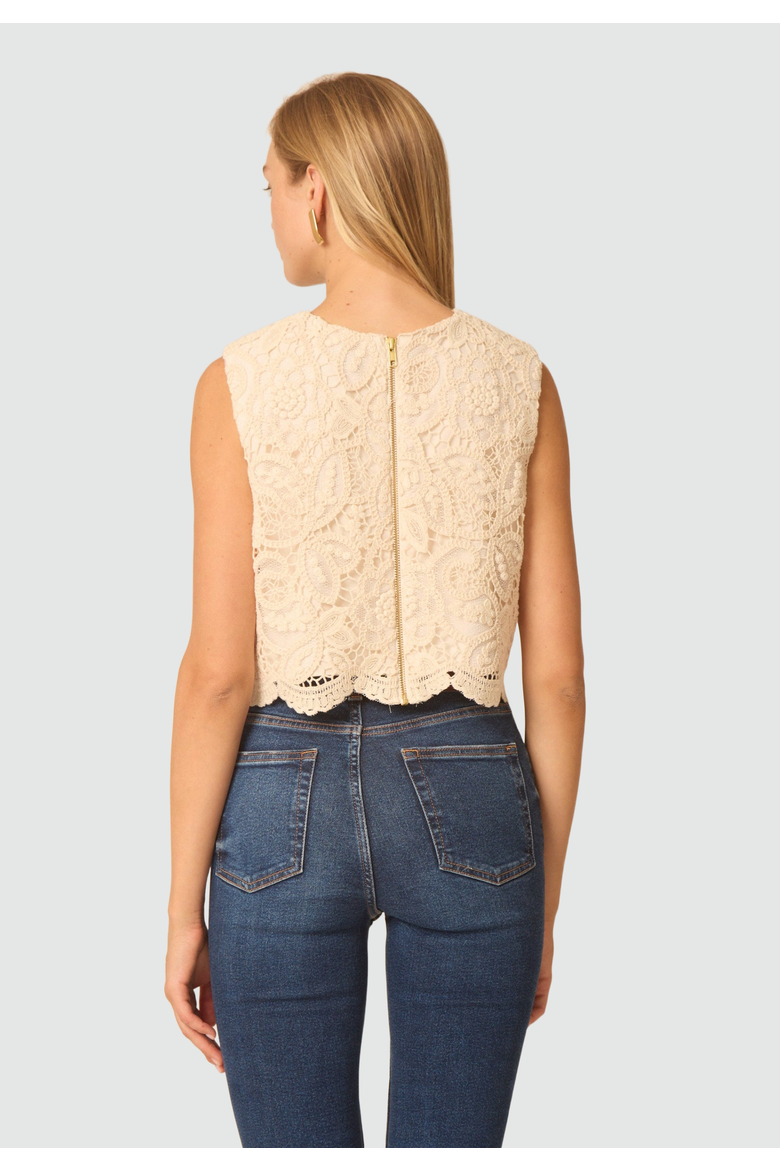 Niomi Top, Alternate, color, Lace embroidery