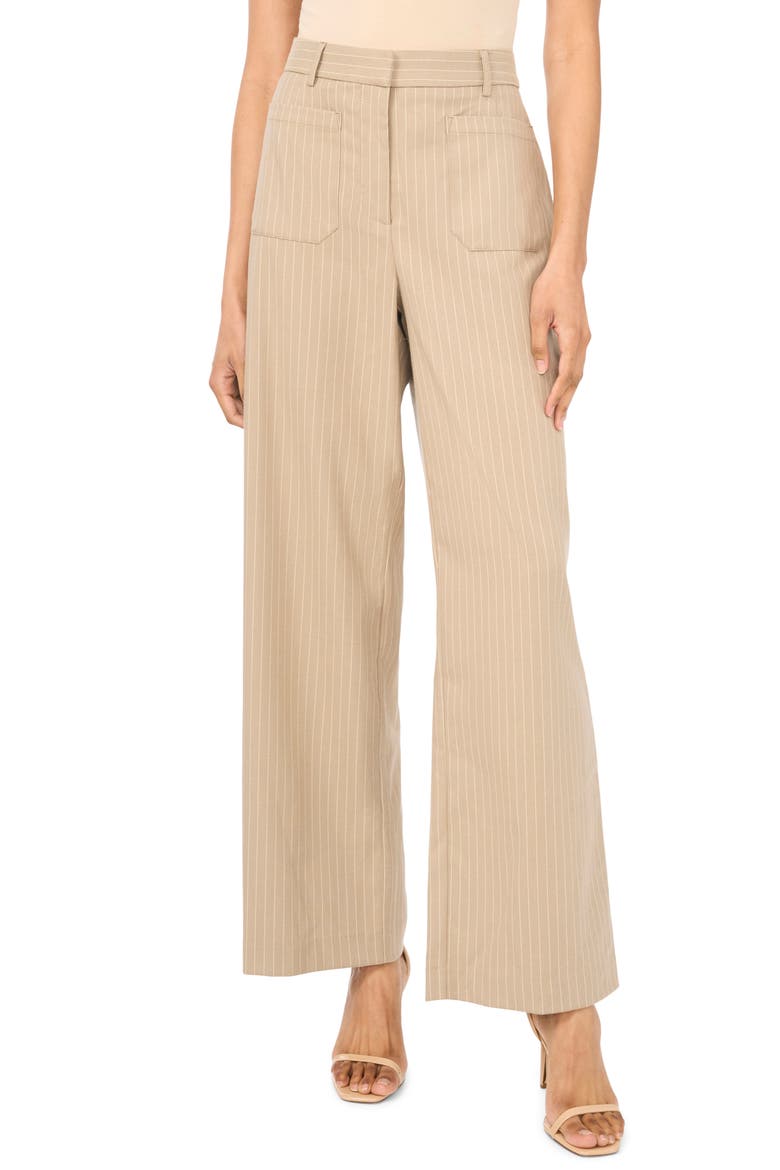Pinstripe Woven Pants, Main, color, TOFFEE