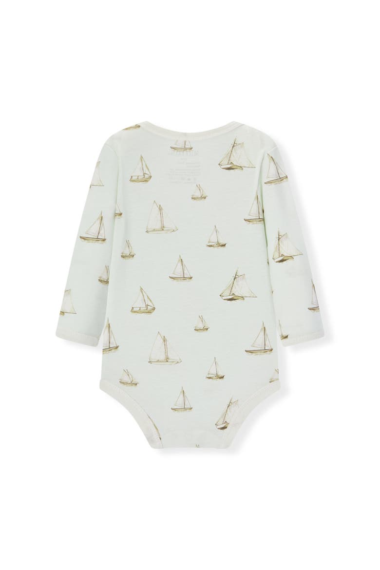 Organic Cotton Long Sleeve One Piece, Main, color, Sailboat Melody